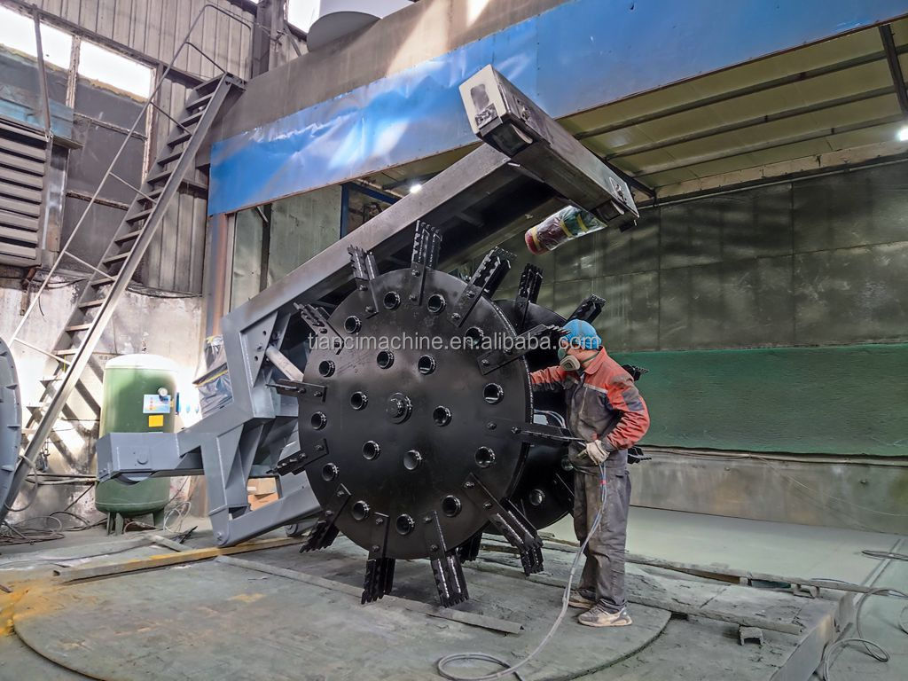 Capacità 150-400 m3/h Rifiuti organici Compost Turner Motore Tipo ruota