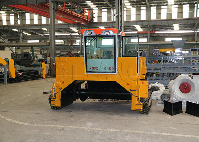 Turner di compost di tipo crawler Velocità di lavoro 6-10 m/min