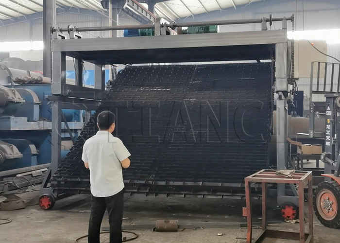 Tipo di piastra a catena elettrica Compost Turner Fermentazione di letame animale Compost Machine