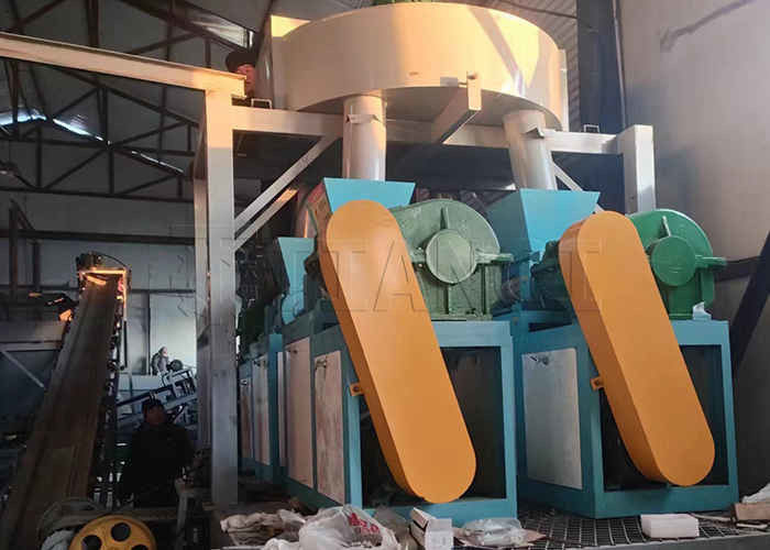 Linea di produzione di granulazione di fertilizzanti al cloruro di ammonio Linea di produzione di granulatori per polvere a rotelle