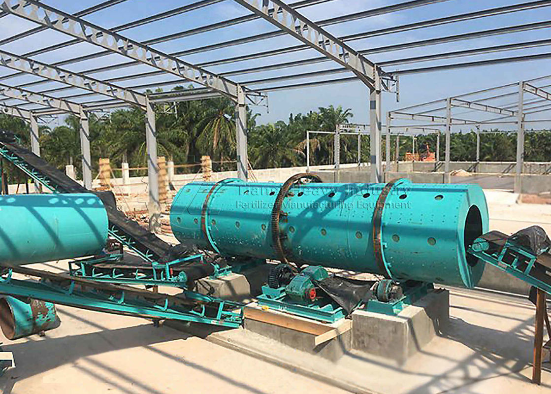 1 T/h Capacità Granuli Fertilizzante Linea di produzione Granulatore a tamburo per concime organico