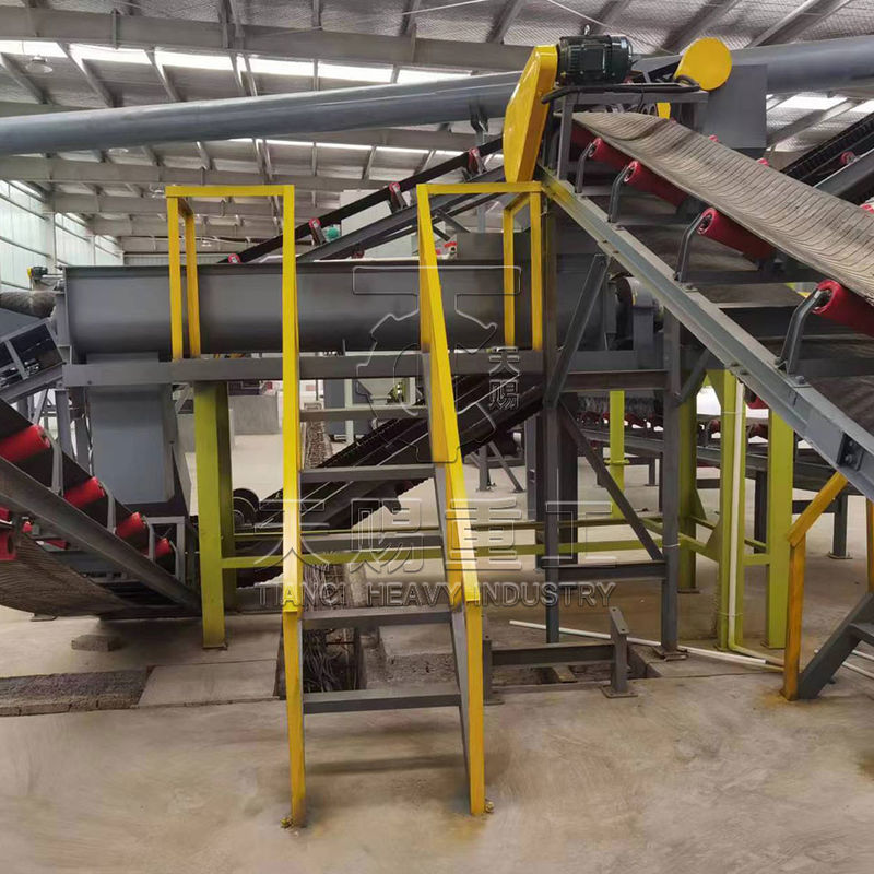 Linea di produzione di concimi organici per letame di coniglio mediante granulazione in granulatore a disco