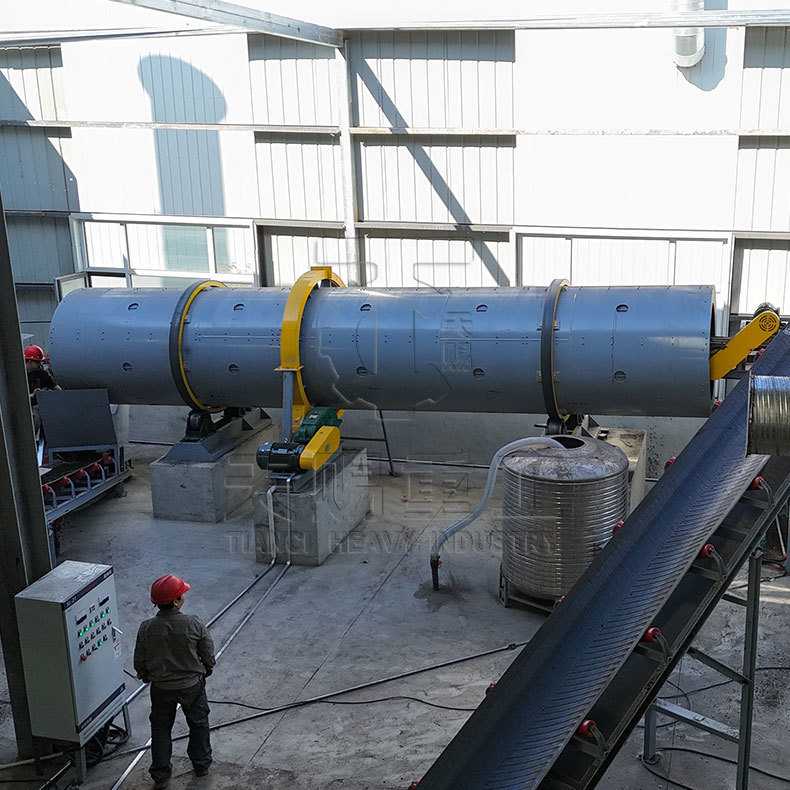 Linea di produzione completa per granulatore a tamburo per la produzione di fertilizzanti organici con capacità annua di 10000 tonnellate