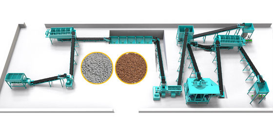 Linea di produzione di fertilizzanti organici Linea di produzione di fertilizzanti composti Linea di produzione NPK Linea di produzione di fertilizzanti misti