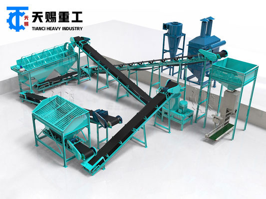 Linea di produzione di fertilizzanti in polvere Livestock and Poultry Manure Production Line Fertilizzanti organici in polvere Linea di produzione di fertilizzanti organici