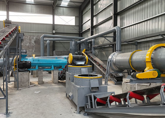Linea di produzione di concimi organici per letame di coniglio mediante granulazione in granulatore a disco
