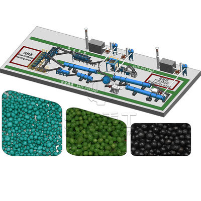 Tamburo di granulazione per fertilizzanti NPK per processo di granulazione a umido a spruzzo